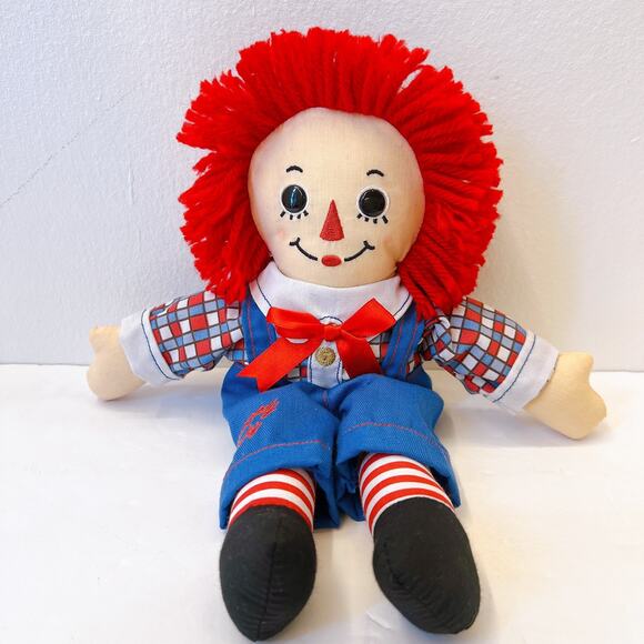 Vintage 2002 Raggedy Andy Doll Rag Doll Gruelle Russ Hasbro 12 Inches - Picture 2 of 7